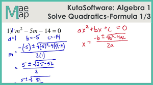 Have no fear, we have one for you! Kutasoftware Algebra 1 Using Quadratic Formula Part 1 Youtube