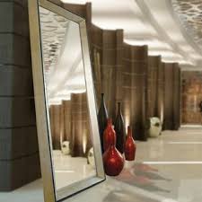 Do you think oversized floor mirrors looks great? Bl Gorgeous Full Length Floor Mirror Leaning Oversized Silver Leaf Wood Leaner New