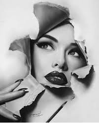 Black And White Creative Illusion Drawings Pin By Nicole On Nature In 2020 Portrait Drawing Illusion Drawings Realistic Drawings