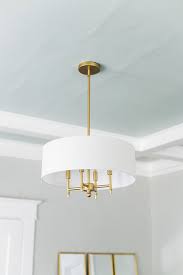 My Honest Review Of Clare Paint Our Accent Ceiling At The Craftsman House Clare Paint A Modern Trad Accent Ceiling Painted Ceiling Dining Room Paint Colors