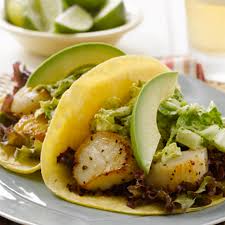 Serve shredded fish on corn tortillas topped with slaw. Alaska Scallop Cashew Slaw Tacos Recipe Fishex Seafoods