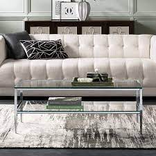 Weston home anna rectangular metal and glass top coffee table, chrome walmart usa. Tanika 48 Wide Chrome And Glass Rectangular Coffee Table 58r11 Lamps Plus