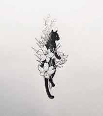 Black And White Cat Tattoo Designs Pin By On Tattoo In 2020 Cat Tattoo Designs Shoulder Sleeve Tattoos Black Cat Tattoos