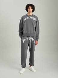 Curved Logo Sweatshirt Palm Angels Official