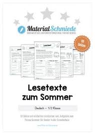 Für das fach deutsch in der grundschule (2.3. Sommer Kostenlose Arbeitsblatter