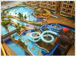 Gold coast morib water theme park is a main attraction for this resort apartment. Chalet And Resort Pantai Morib Gold Coast Morib Water Theme Park Resort