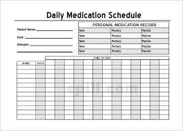 Daily Medication Schedule Template Lamasa Jasonkellyphoto Co