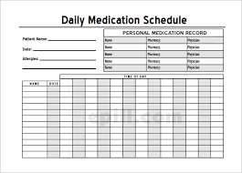 Medication Schedule Template 14 Free Word Excel Pdf