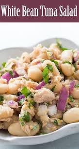 Simple Tuna And White Bean Salad A Classic Combination And So Easy To Make Takes Only 15 Minutes Glutenfr Good Healthy Recipes Bean Recipes Healthy Recipes