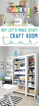 The craft room we created in our new house includes functional ribbon storage and a fantastic work space created with ready made cabinets and storage and workspace where the most important elements to a craft room. Craft Room Tour Craft Room Decor Craft Room Design Sewing Rooms