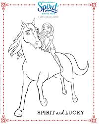 15 Printable Spirit Riding Free Coloring Pages Horse with a cute mane :