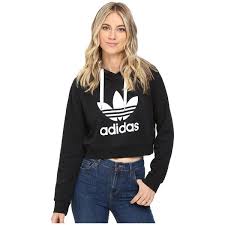 Adidas Black And White Women S Sweatshirt Adidas Originals Cropped Hoodie Black White Women S Sweatshirt 60 Liked On Polyvore Featuring Tops Cropped Hoodie White Sweatshirt Women Crop Top Hoodie