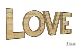 Wood Diy Love Marquee Letters Her Tool Belt