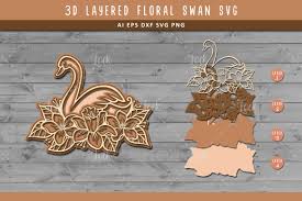 Download Swan 3d Layered Svg File Free Svg Cut Files