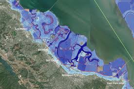 Map In New Study Shows Impact Of 4 Foot Sea Level Rise On San Francisco Bay Area