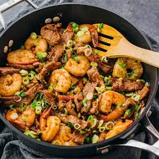 Asian Surf And Turf Shrimp Beef Stir Fry Recipe Savory Tooth Easy Asian Recipes Easy Steak Recipes Beef Stir Fry Recipes