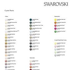 Swarovski Crystal Mesh Colour Chart Stephen Arnold Ltd