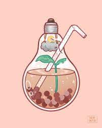 #kawaii #pastel #cherry #popsicles #pink. Teri Sky Sur Instagram Ampoule The Au Lait Je Vois Ces Conteneurs Dans Les Magasins De Boba Cute Kawaii Drawings Kawaii Wallpaper Cute Drawings