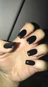 Since acrylic nails are a combination of liquid monomer and powder polymer when applied to your nails and exposed to the air, they form a hard layer, so you're guaranteed to have cute and strong nails. Black Square Nails Nails Black Acrylic Nails Square Nail Designs