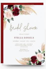 Fall Bridal Shower Invites Instant Download Template Pampas Etsy In 2020 Boho Bridal Shower Invitations Wine Bridal Shower Invitations Modern Bridal Shower Invitations