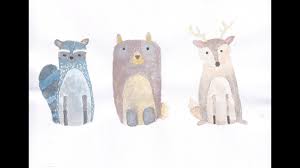 Paint the animals and the alphabet. Making Watercolor Cute Animals For Beginners Youtube