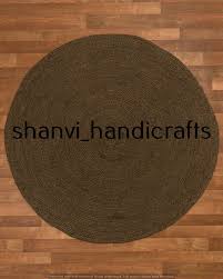 Braided Handmade Rag Floor Jute Home Decoration Natural Jute Round Rugs 3 Feet Unbranded Ragrugs In 2020 Jute Round Rug Rag Rug Natural Jute