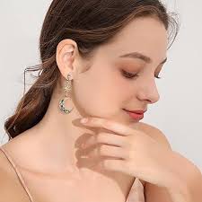 Frauen Stern und Mond Ohrringe, Bohème Mond Stern Asymmetrische Ohrringe,  Goldene Stern Mond Ohrstecker für Mädchen und Frauen (Gold-1) : Amazon.de:  ...