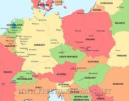 Discover sights, restaurants, entertainment and hotels. Central Europe Map