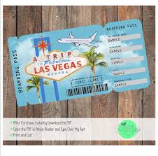 Printable Ticket To Las Vegas Boarding Pass Surprise Anyone With A Trip To Las Vegas By Giving Them This Cus Printable Tickets Las Vegas Gift Surprise Vacation