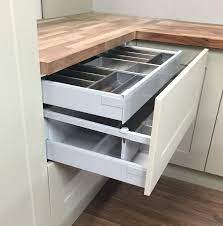 We supply packing strips (25mm) for the runners on the hinge side of your unit (see image below, top row far right). Add A Shallow Internal Drawer Above An Existing Pan Drawer Some Manufacturers Supply Th Kitchen Drawer Units Replacement Kitchen Drawers Kitchen Wall Cabinets
