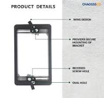 Low Voltage Mounting Bracket 1 Gang Multipurpose Drywall Mounting Wall  Plate Bracket – Single Gang