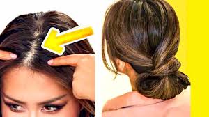 Best 25+ updos for fine hair ideas on pinterest | wedding updo … like this one for medium length fine 2 medium hair. 2 Minute Elegant Bun For Thin Hair Easy Updo Hairstyles For Girls Youtube