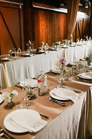 Seattle Summer Wedding 43 Ruffled Banquet Tables Wedding Summer Wedding