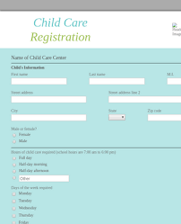 How to get sponsorships using internal and external leads. Child Care Registration Form Template Jotform