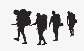 Vector Backpackers Walking Silhouette Walking Knapsack Backpackers Png Transparent Clipart Image And Psd File For Free Download Walking Silhouette Silhouette Silhouette Png