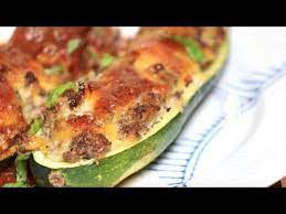 25 Stuffed Zucchini Boats W Ground Beef Beef Stuffed Summer Squash Boats Recipe 91 Youtube Summer Squash Recipes Ground Beef Vegetable Dishes