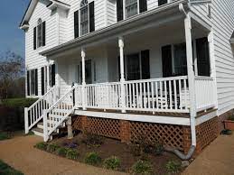 Before And After Photos Of New Composite Vinyl Front Porch Railings In Goochland Front Porch Railings Porch Railing Porch Railing Kits