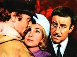 GAMBIT 1966 Shirley MacLaine, Michael Caine, Herbert Lom, John Abbott and  Roger C. Carmel