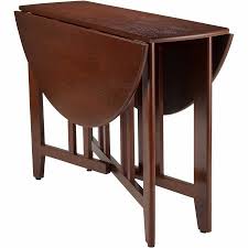 Winsome Wood Alamo Double Drop Leaf Dining Table Walnut Finish Walmart Com Drop Leaf Table Drop Leaf Dining Table Dining Table In Kitchen