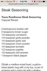 Texas Roadhouse Steak Seasoning Steak Seasoning Steak Marinade Homemade Spices