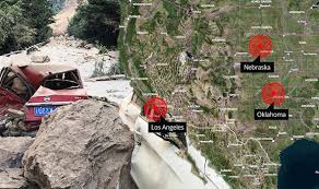 Greater los angeles area, california depth: Earthquake Today Map Oklahoma Nebraska And Los Angeles Hit By Earthquakes Within Hours World News Express Co Uk