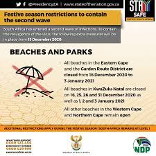 May 21, 2021 last updated: South African Government On Twitter All Beaches In The Eastern Cape And The Garden Route District Remain Closed Until 3 January 2021 Staysafe Covid19