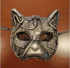 Women S Industrial Steampunk Cat Mask Silver Steampunk Cat Steampunk Mask Cat Mask