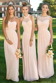 Lace Illusion Neckline Dress Pink Bridesmaid Dresses Long Illusion Neckline Dress Cheap Bridesmaid Dresses