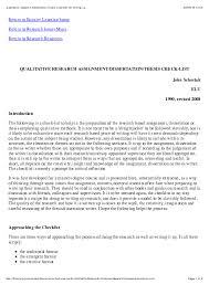 Looking for research paper introductions? Pdf Qualitative Research Assignment Dissertation Thesis Check List John Schostak Academia Edu
