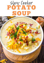 Slow Cooker Potato Soup With Video Slow Cooker Potato Soup Soup Recipes Slow Cooker Slow Cooker Potatoes