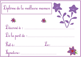 Gratuit et sans inscription ! Diplome De La Meilleure Maman A Imprimer