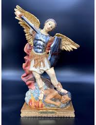 Statua, monumento, vista panoramica, luogo interessante. Statua San Michele Arcangelo In Resina Dipinta Cm 41