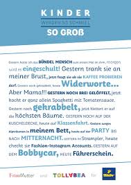 Dann schaut mal hier… wir haben da ein paar tipps für euren urlaub mit kindern in deutschland. Kinder Werden So Schnell Gross Den Augenblick Geniessen Werbung Fur Tchibo Themenwelten Kinder Spruche Kinder Geniessen