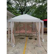 Summer is almost gone but there's still time to save! Mondawe Useful 13 Ft X 13 Ft Light Grey Pop Up Gazebo Tent Outdoor Hexagonal Gazebos With Strong Steel Frame Storage Bag Wf Ws2230 The Home Depot